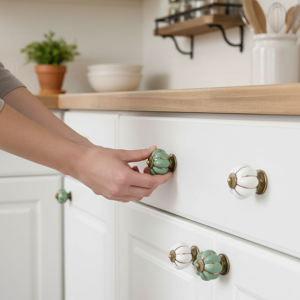 10 Pack Premium Pumpkin Cabinet Door Knobs for Stylish Upgrades