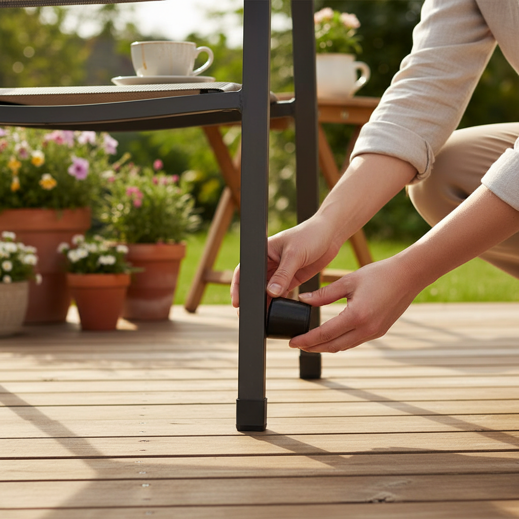 28mm Rubber Furniture Feet Tip Caps - Durable Floor Protectors, Pack of 4 Leg Tips