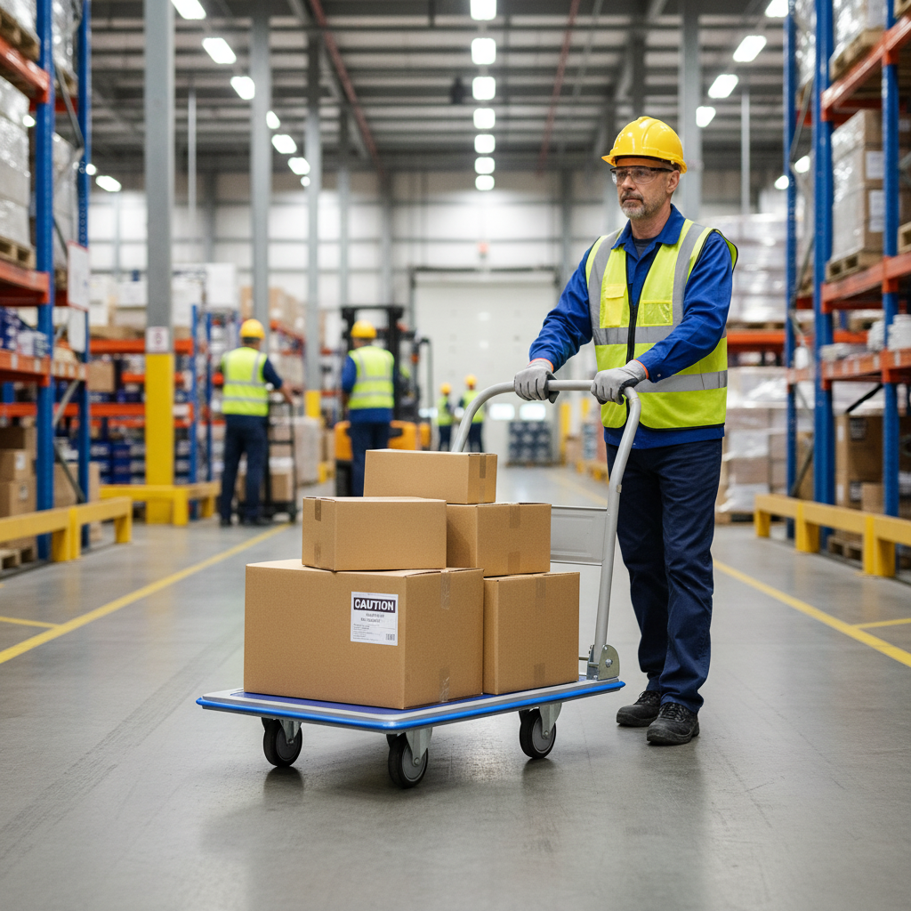 Heavy Duty Platform Cart with 270kg Load Capacity and Non-Slip Surface for Easy Transport