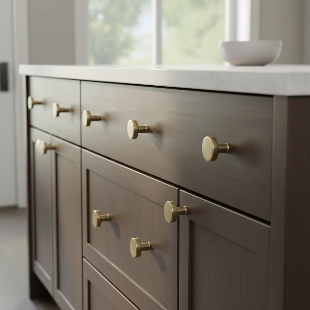 10 Pack Premium Smooth Round Cabinet Knobs - 32mm