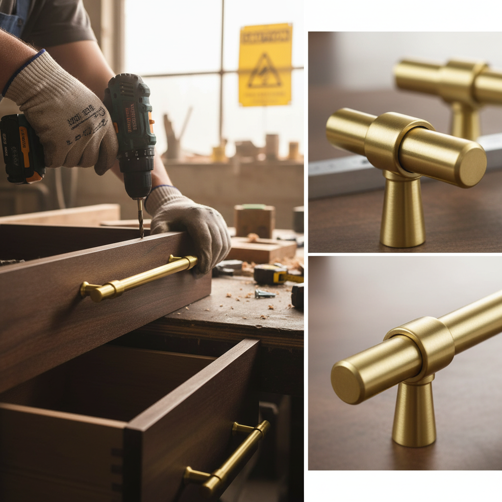 10 Pack Premium Smooth T Bar Pull Handles for Cabinets