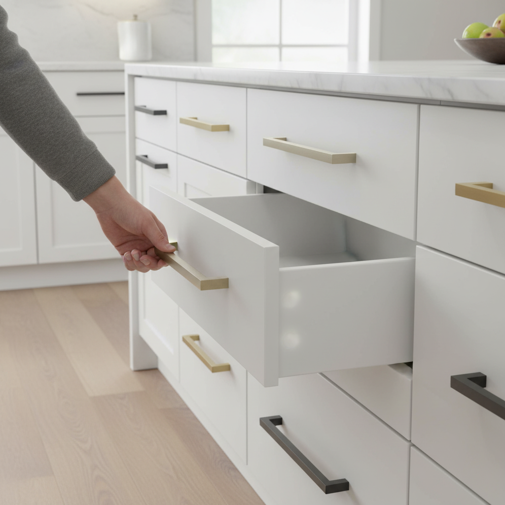 10 Pack Premium Metal Square T-Bar Handles for Cabinets