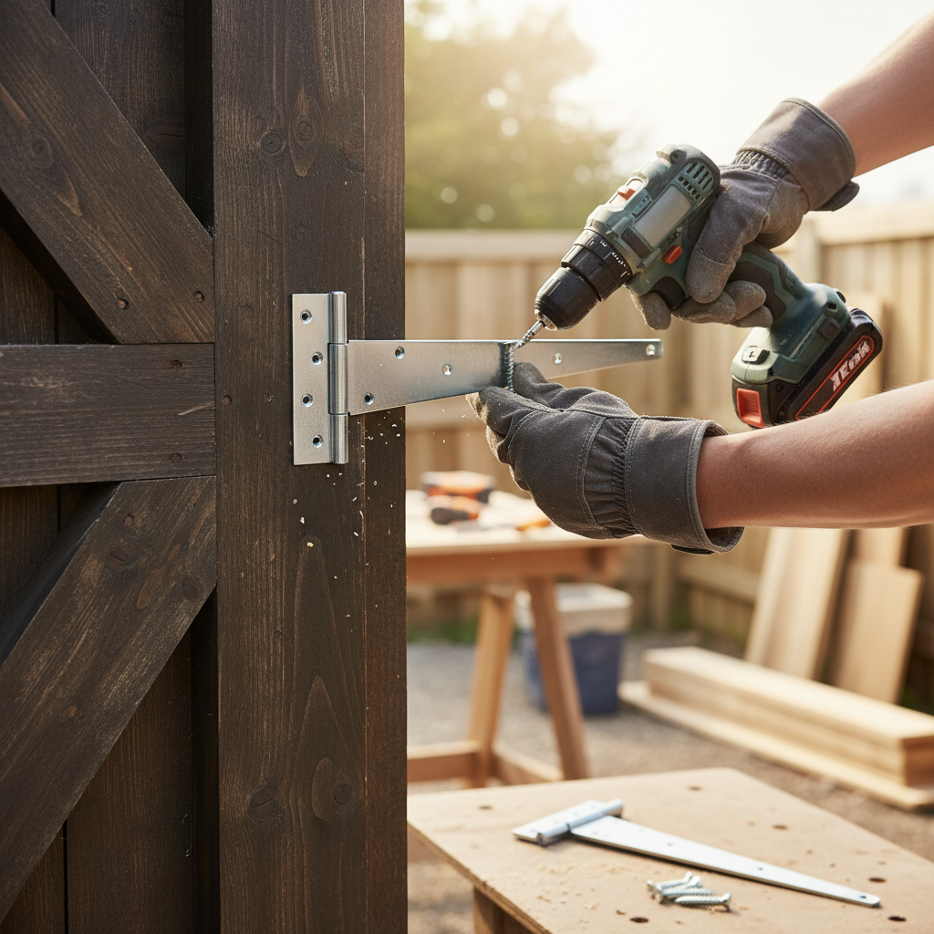 Heavy Duty 300mm Tee Hinges for Outdoor Structures - Zinc Plated