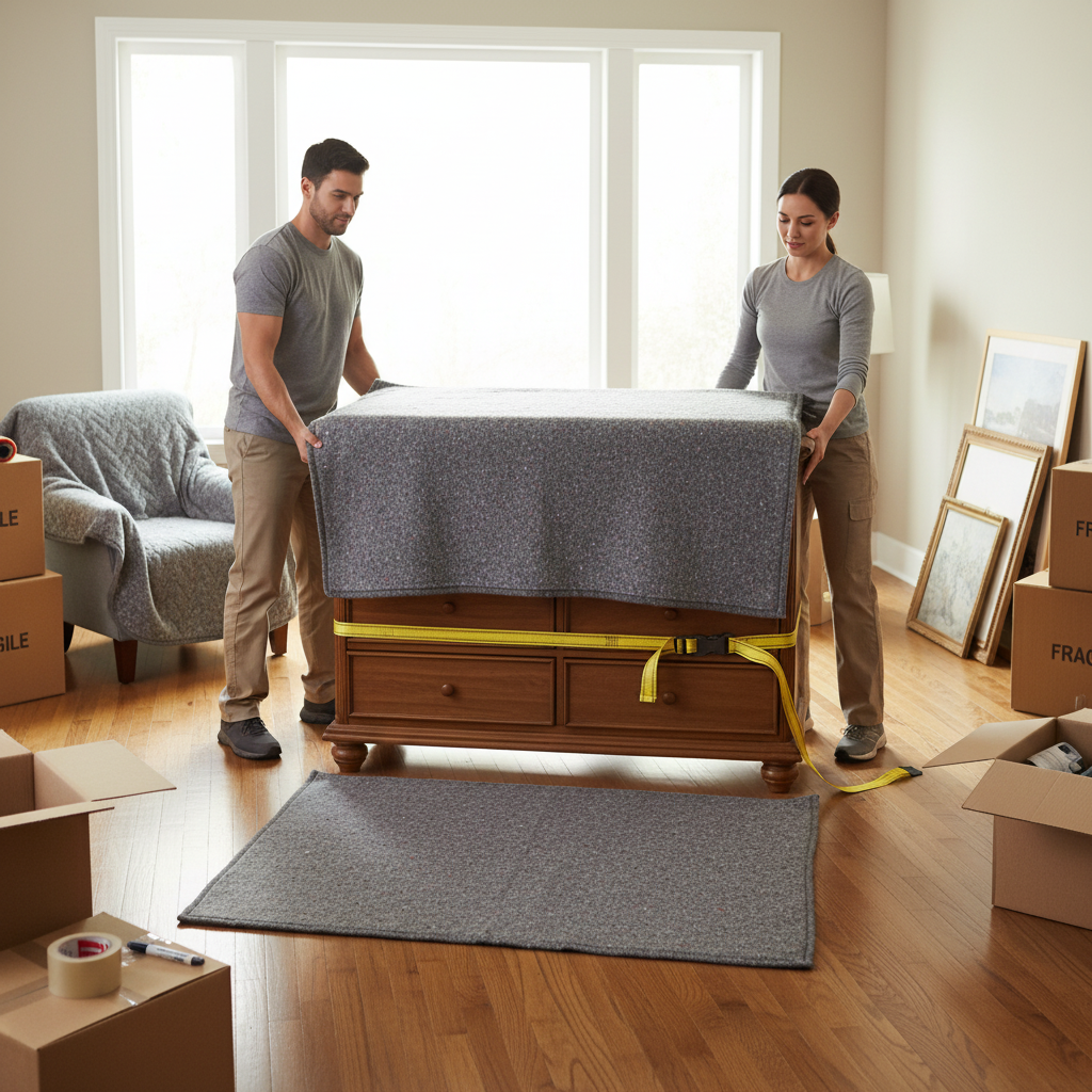 5 Pack Heavy Duty Moving Blankets 200 x 150 cm – Reusable Protection Pads