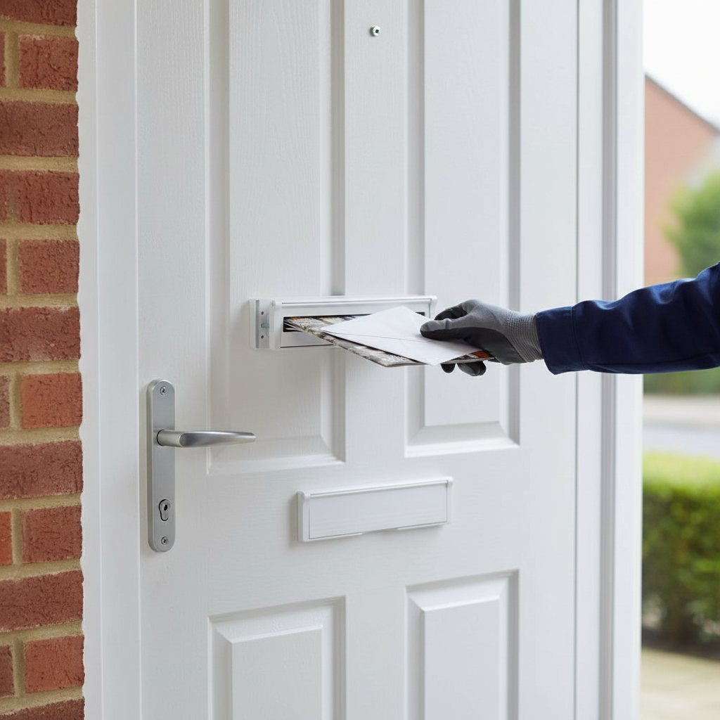 Premium Internal Draught Excluder Letterbox 12" - Fits Doors 20-40mm with Brush Seals and Water Barrier