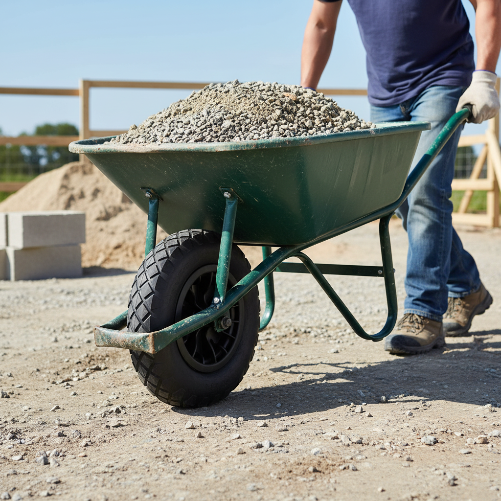 14" (350mm) Puncture Proof Solid Wheelbarrow Wheel for Heavy Duty Use