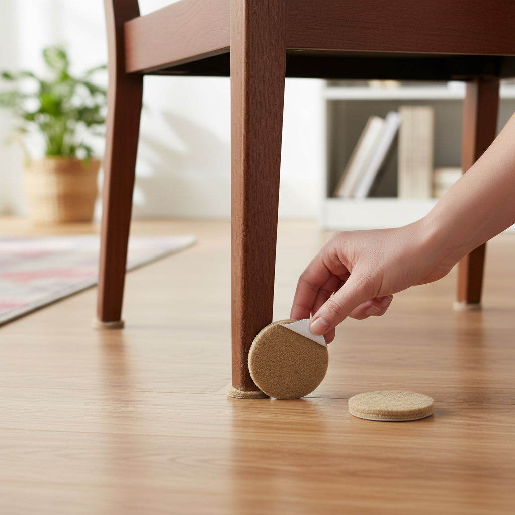 19mm Round Self-Adhesive Heavy Duty Furniture Felt Pads - Pack of 20