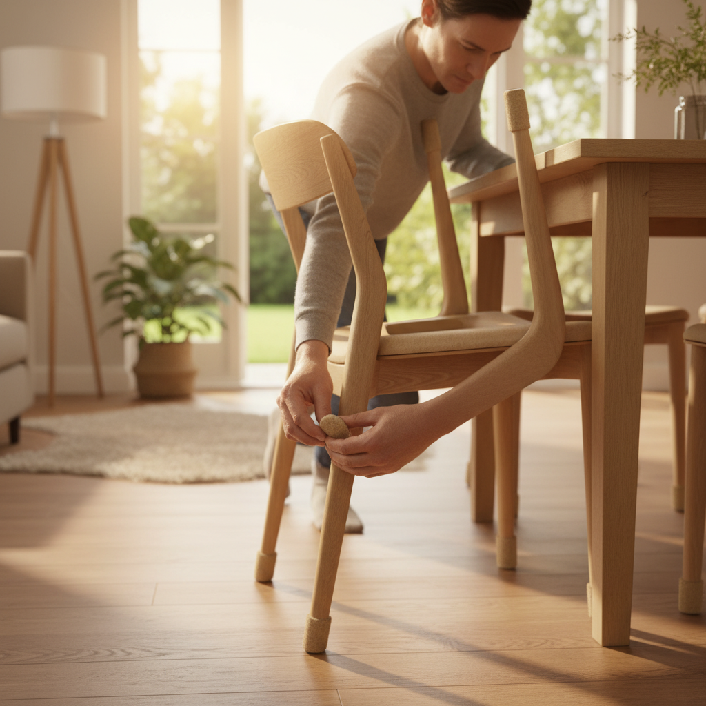 19mm Round Self-Adhesive Heavy Duty Furniture Felt Pads - Pack of 20