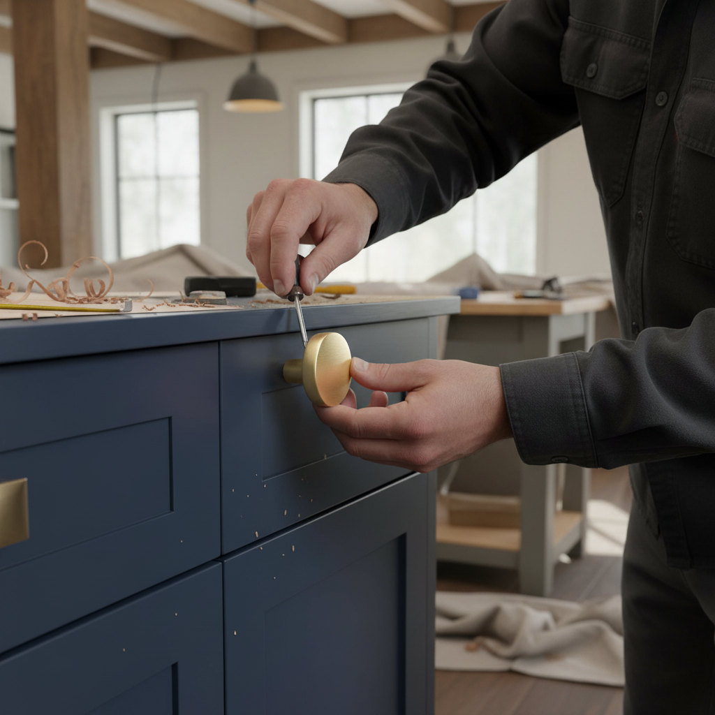 2 Pack Premium Classic Door Knob 30mm - Brushed Brass Finish