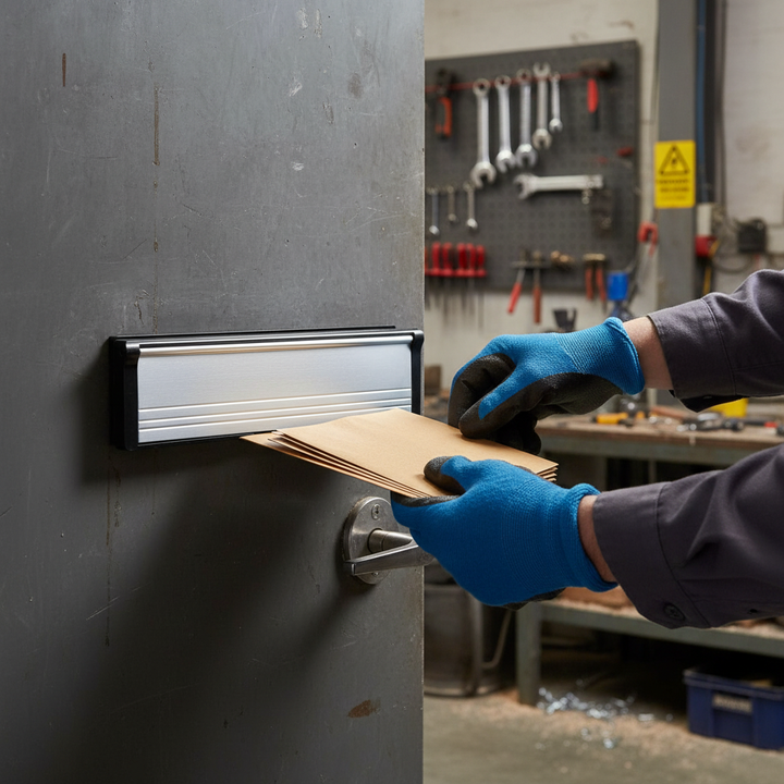 Premium Internal Draught Excluder Letterbox 10" - Adjustable Sleeve for Doors 20-40mm Thick with Superior Weather Protection