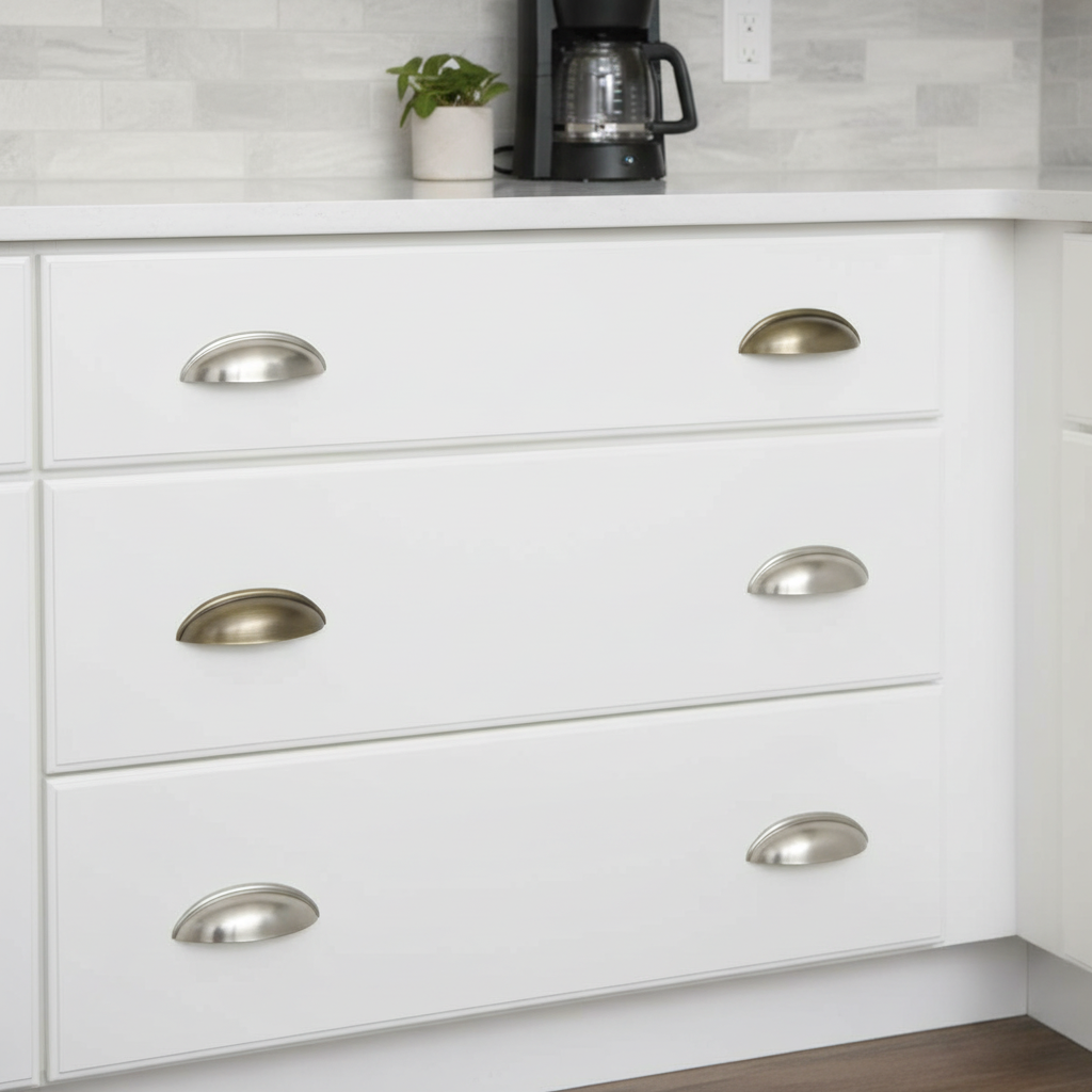 10 Pack Premium Metal Shaker Handles 88mm - Zinc Alloy Drawer Pulls