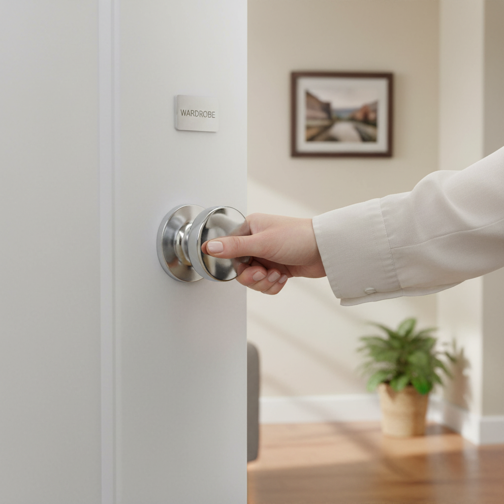 2 Pack Premium Classic Door Knob 30mm - Chrome Finish