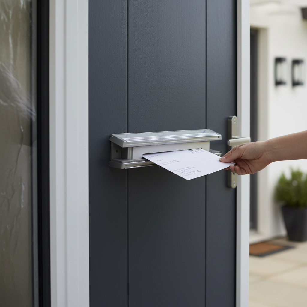 12.8" Slimline Door Letterbox for 40-80mm Thick Doors - Premium Finish