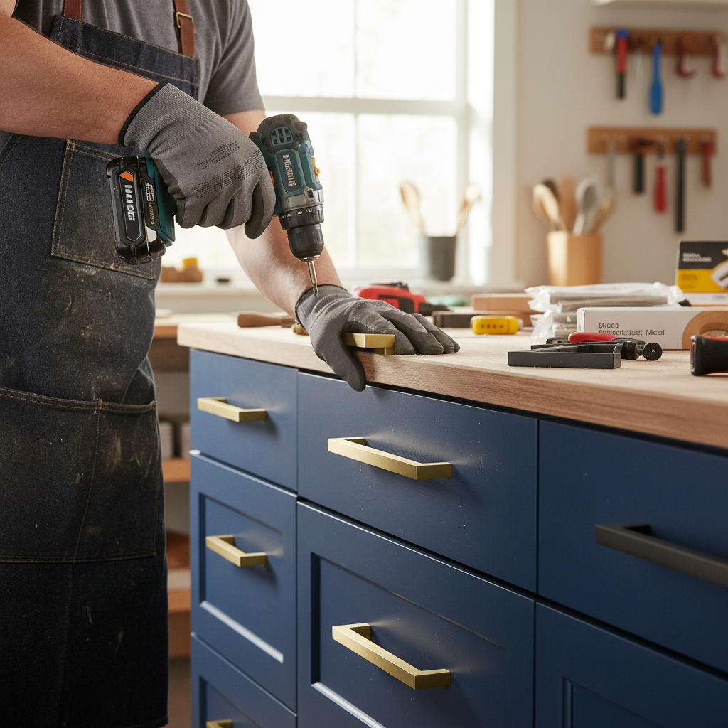 10 Pack Premium Metal Square T-Bar Handles for Cabinets