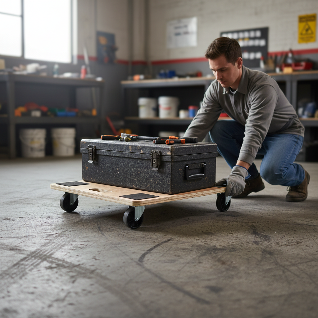 Premium Heavy Duty Wooden Dolly with Grip Pads - 180kg Load Capacity, 59x49cm for Easy Transport of Furniture and Appliances