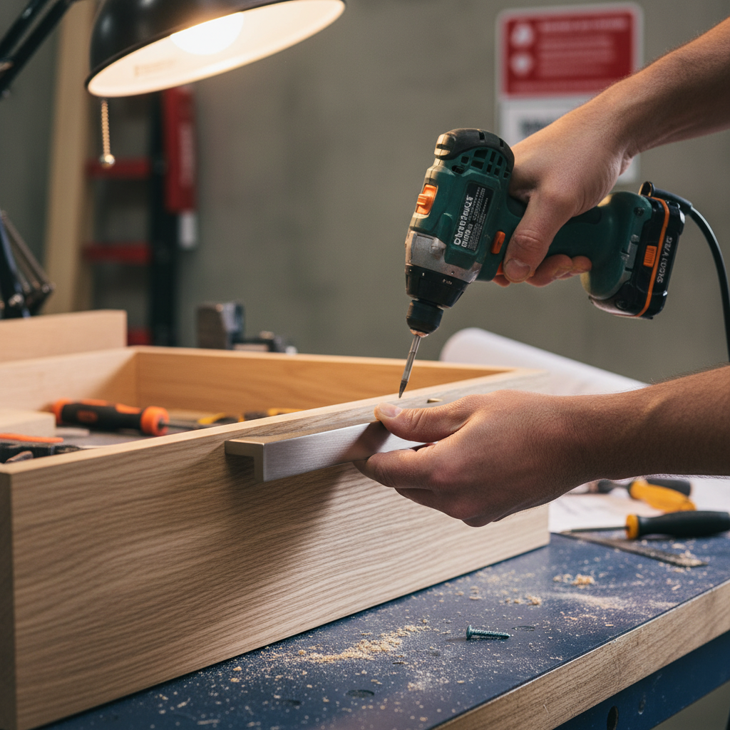 2 Pack Premium L-Shaped Pull Handle 185mm - Satin Nickel Finish