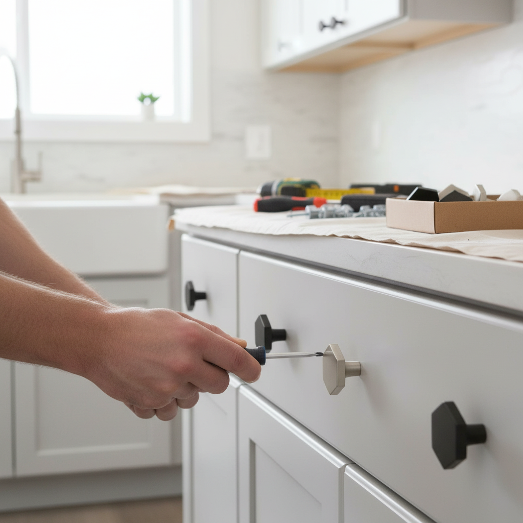 10 Pack Premium Modern Hexagonal Knobs 35mm for Furniture