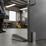 Premium Heavy Duty Non-Slip Door Stopper Wedge for Various Door Types, Durable Metallic Casing and Solid Rubber Sole