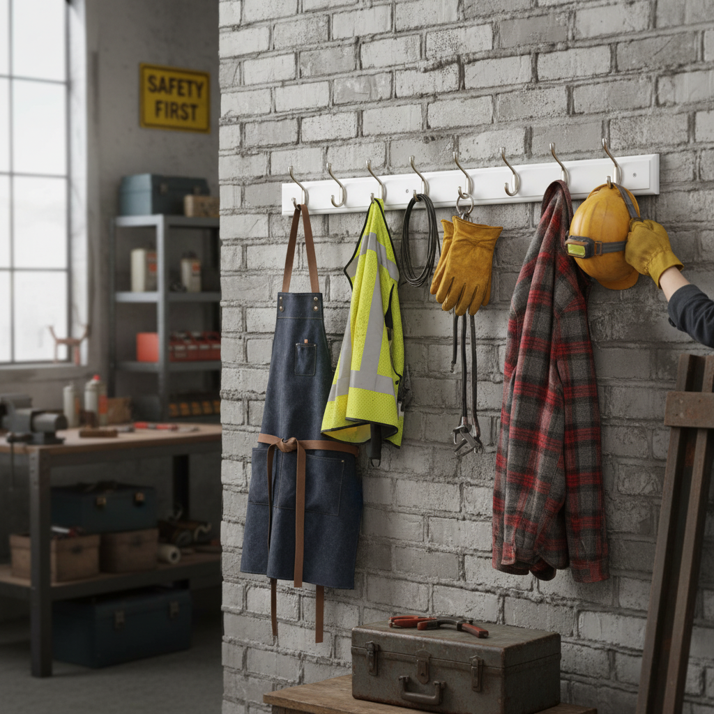 Premium Wall Mounted Coat Rack with 8 Heavy-Duty Double Hooks for Home Organization