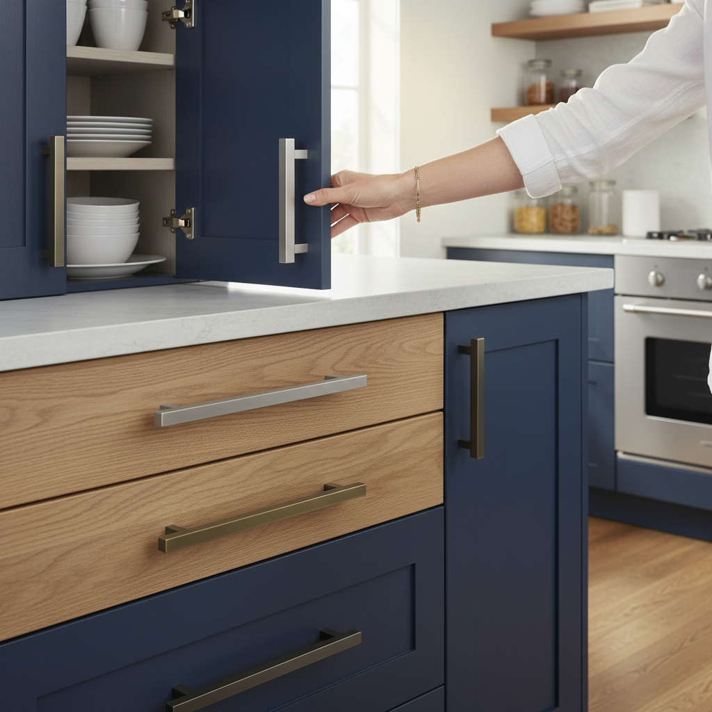 10 Pack Premium Square T-Bar Cabinet Handles for Modern Interiors