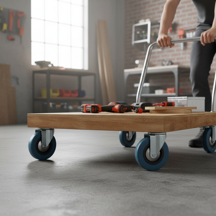 Premium Heavy Duty Swivel Castor Wheels 125mm for Furniture and Workshop Equipment with 160kg Load Capacity