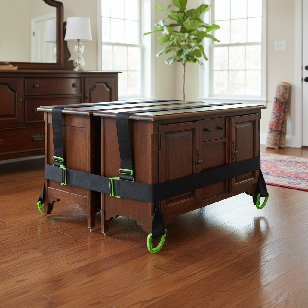 Adjustable Heavy Duty Moving Straps - 2 Pack for Safe Lifting