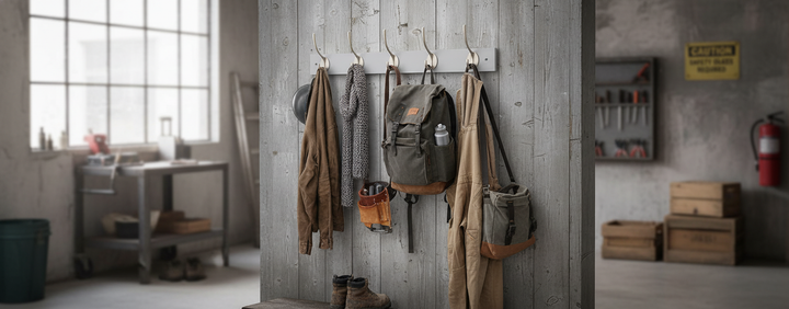 Premium Wall Mounted Coat Rack with 4 Double Hooks - Ideal for Modern Home Organization in Various Colors and Sizes