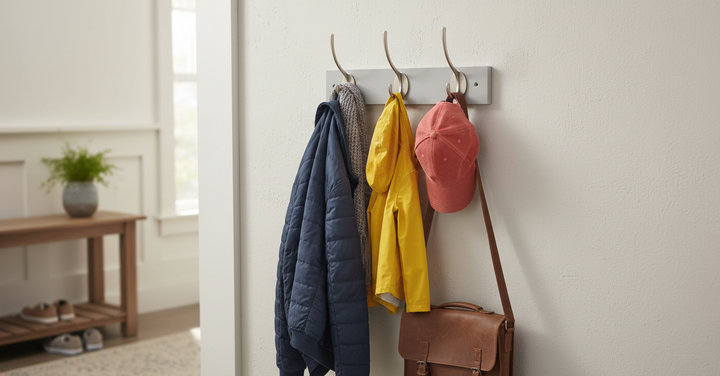 Premium Wall Mounted Coat Rack with Double Hooks - Versatile and Stylish for Modern Homes