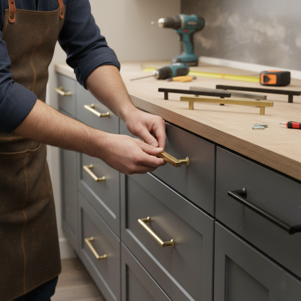 10 Pack Premium Square T-Bar Cabinet Handles for Modern Interiors