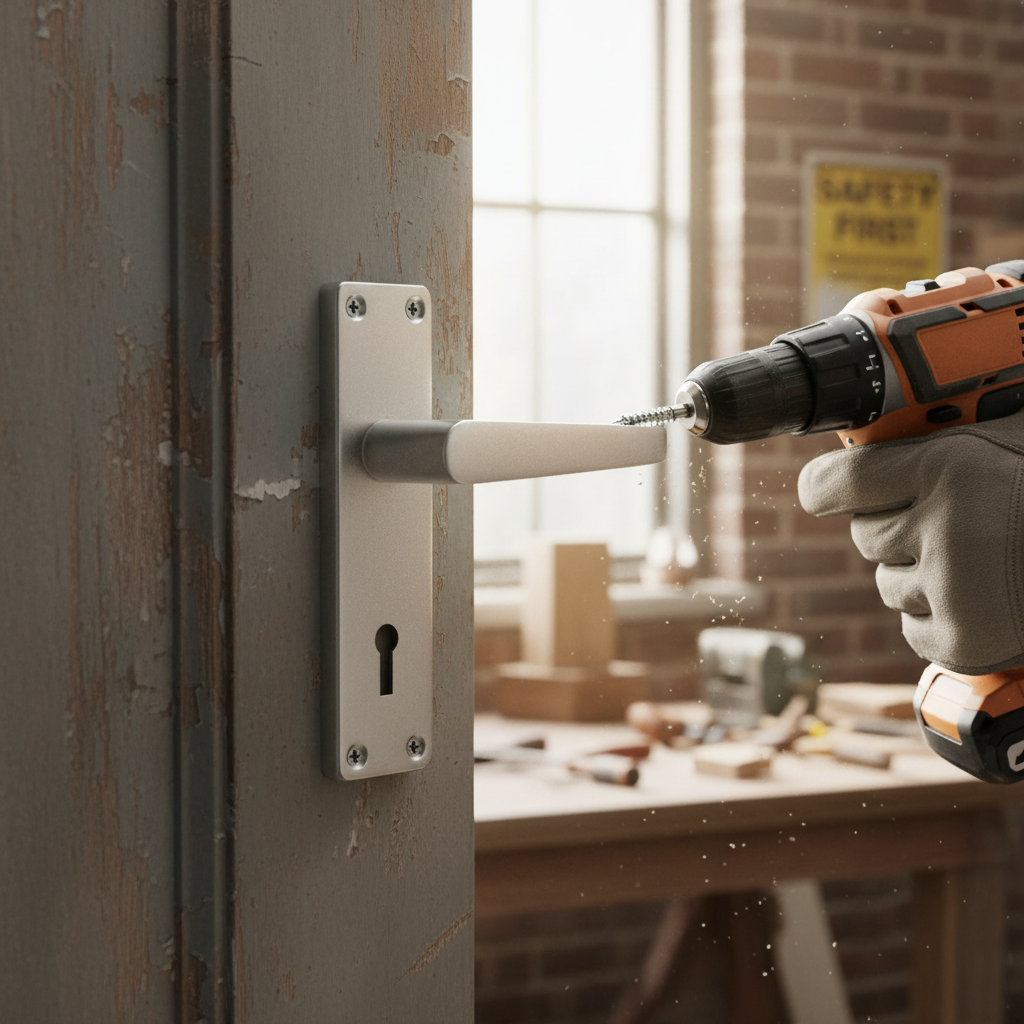 Premium Scroll Latch Door Handles Aluminium Victorian 150mm 6 Inch (1 Pair)