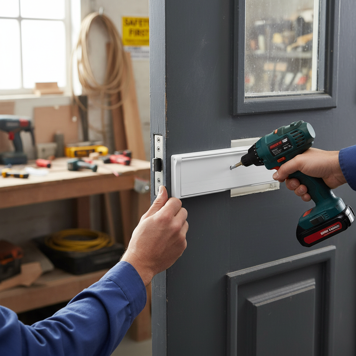 Premium Internal Draught Excluder Letterbox 12" - Fits Doors 20-40mm with Brush Seals and Water Barrier