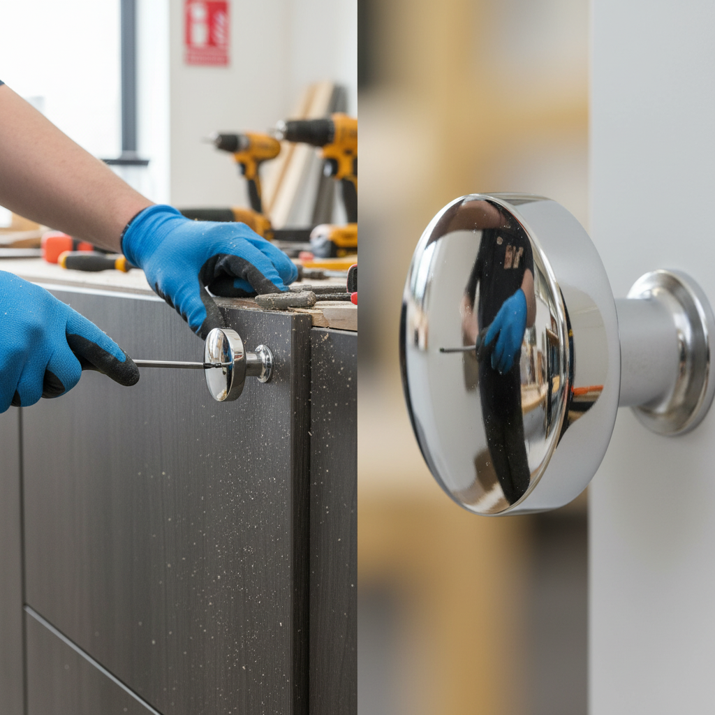 2 Pack Premium Classic Door Knob 30mm - Chrome Finish