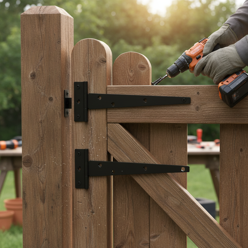 Heavy Duty 450mm Tee Hinges for Garden Sheds and Gates