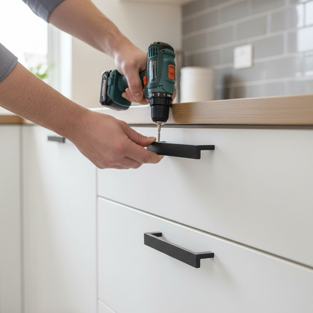 2 Pack Premium L-Shaped Pull Handles 185mm - Matte Finish