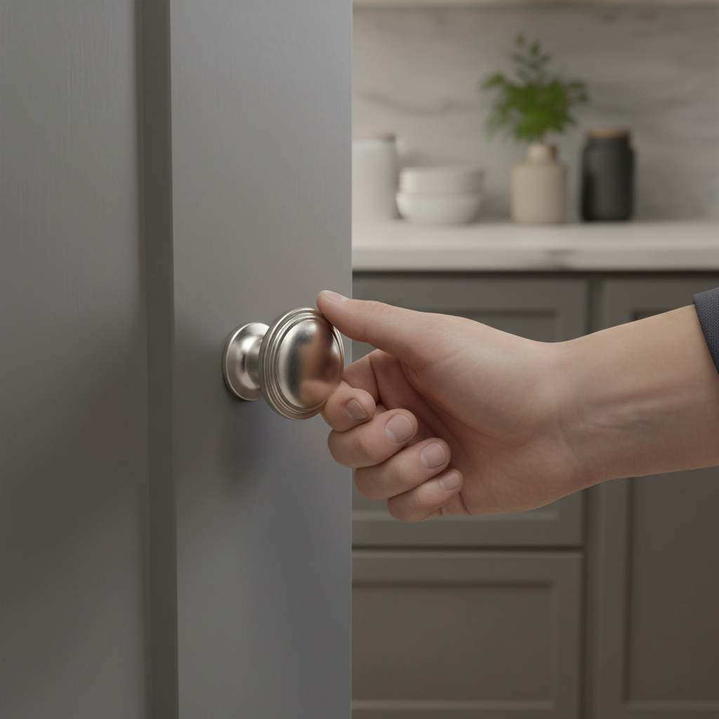 10 Pack Premium Multi Ring Door Knobs 30mm Satin Nickel - Modern Style