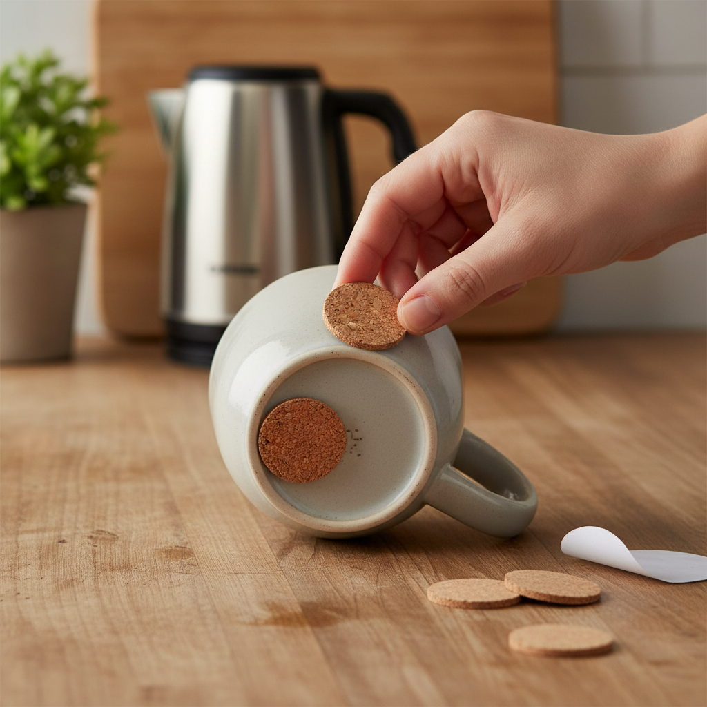 24 Pack Round Cork Pads – 13mm Self-Adhesive Non-Slip Bumpers for Surface Protection