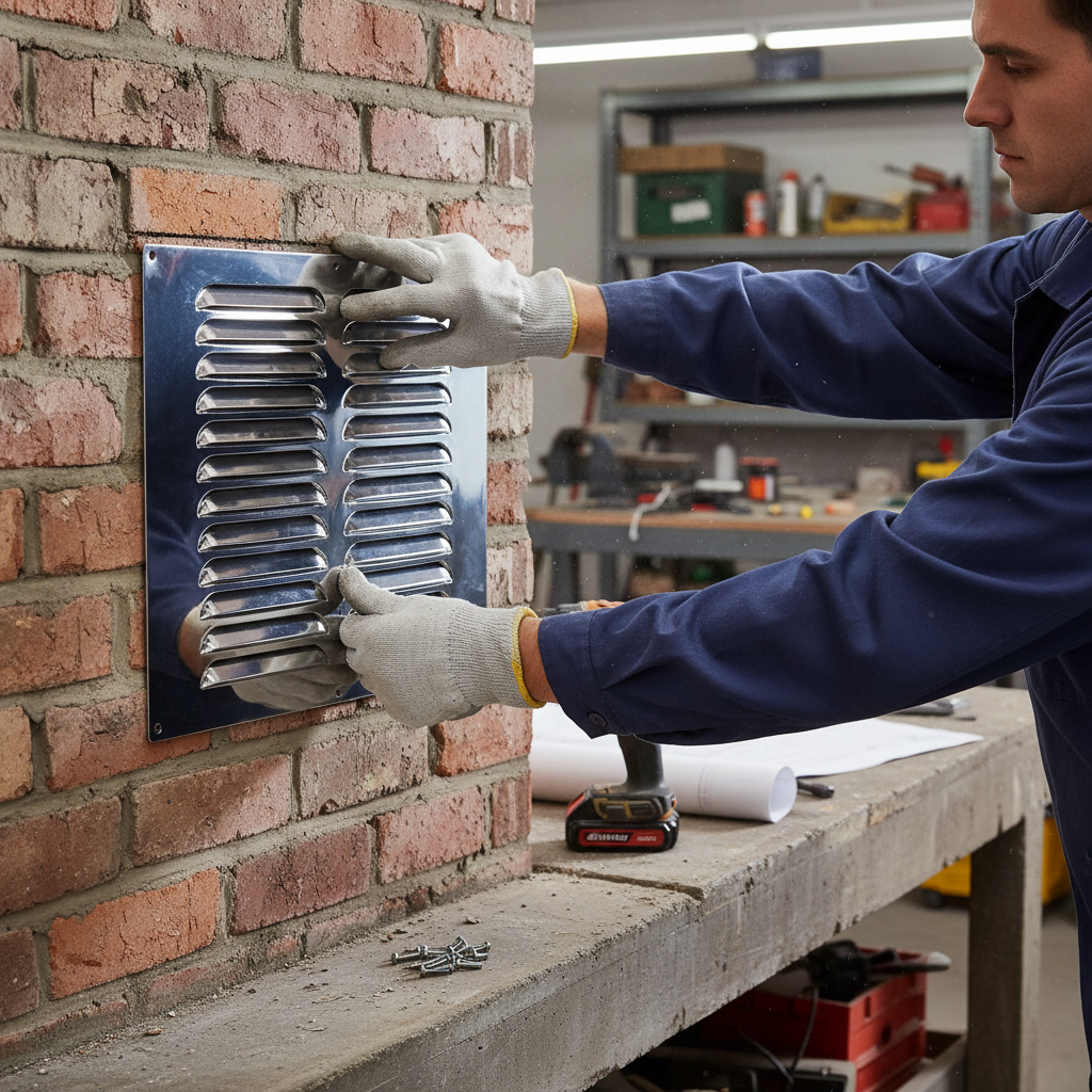 Premium Chrome Finish Louvred Stainless Steel Vent - 9x9 Inch