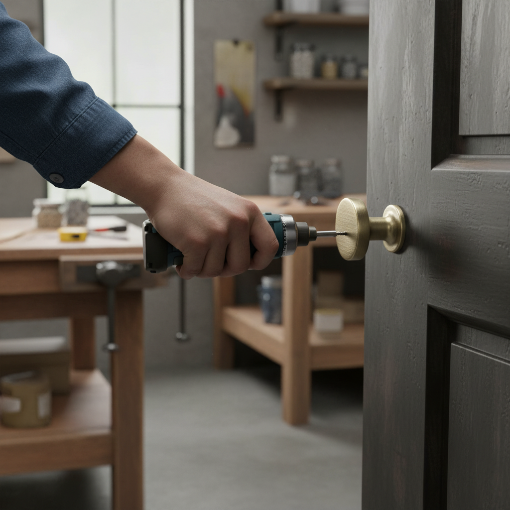 2 Pack Premium Classic Door Knob 30mm - Antique Brass Style