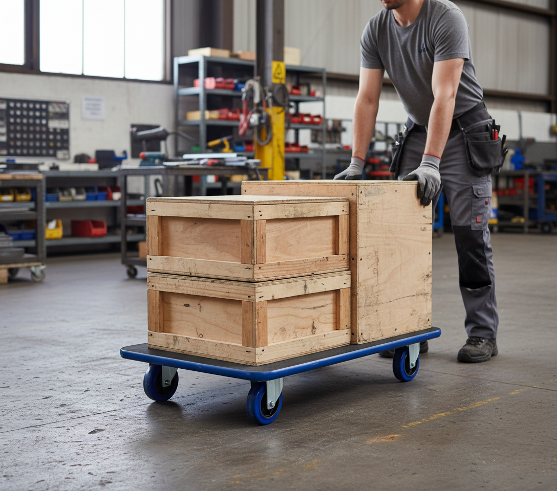 Professional Heavy Duty Rectangular Dolly 700mm x 500mm for Easy Transport of Bulky Items with 450kg Capacity