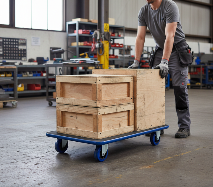 Professional Heavy Duty Rectangular Dolly 700mm x 500mm for Easy Transport of Bulky Items with 450kg Capacity