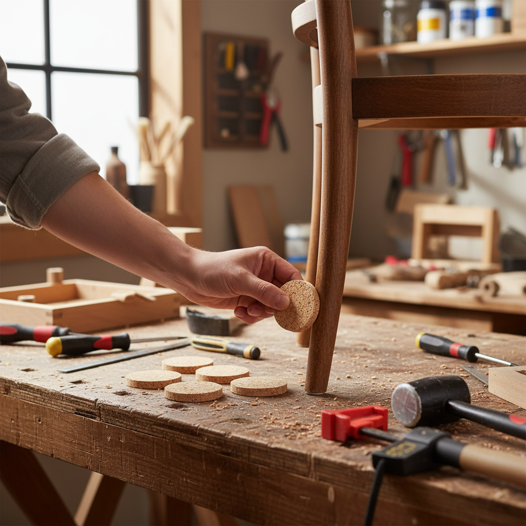 12 Pack Round Cork Pads – 19mm Self-Adhesive Non-Slip Bumpers for Furniture Protection