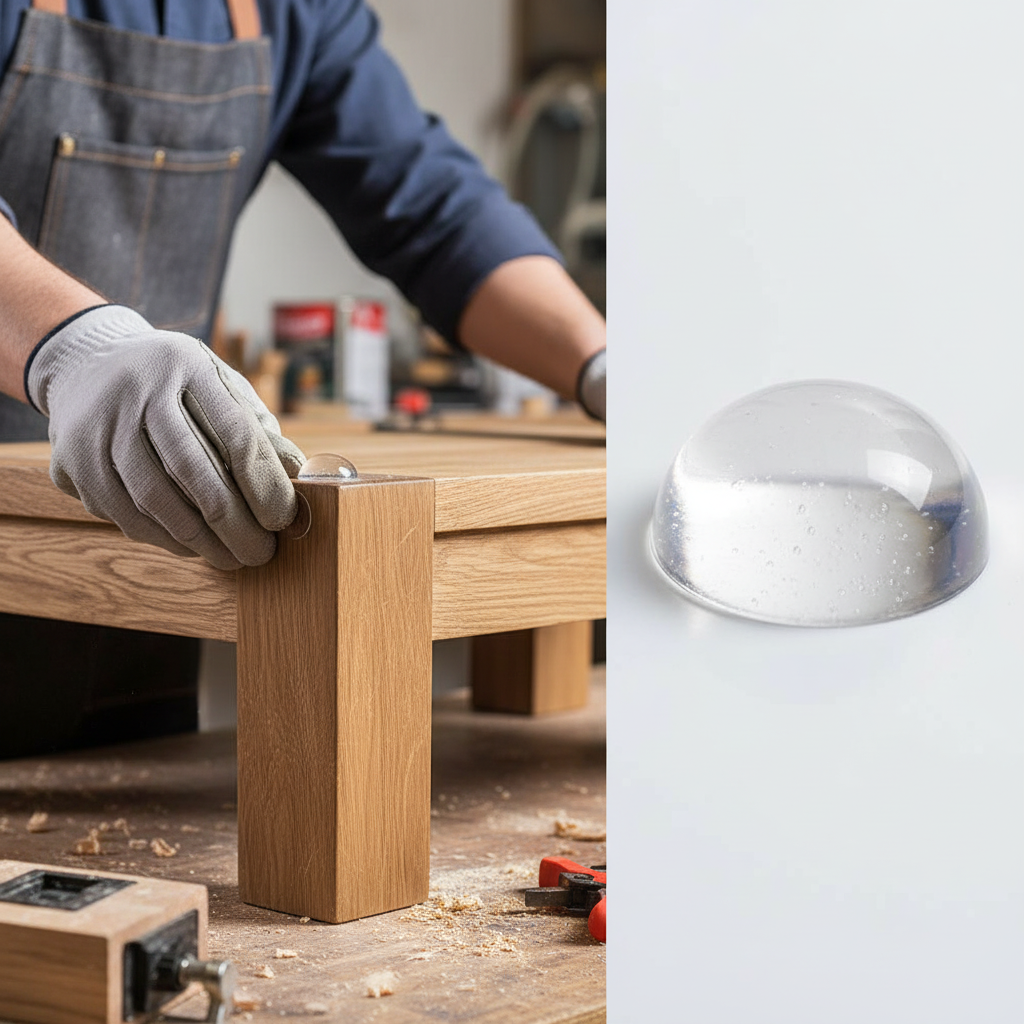 19mm Clear Self-Adhesive Round Heavy Duty Silicone Pads – Pack of 8