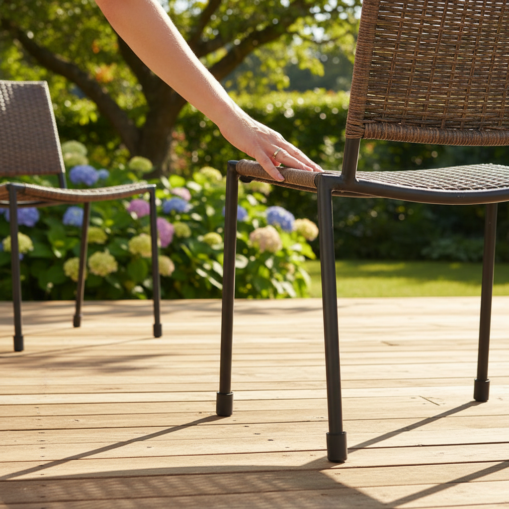 22mm Premium Rubber Furniture Feet Tip Caps - Floor Protectors, Pack of 4