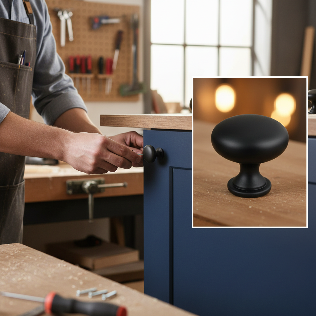 10 Pack Premium Smooth Slim Cabinet Knobs 30mm - Modern Furniture Upgrade