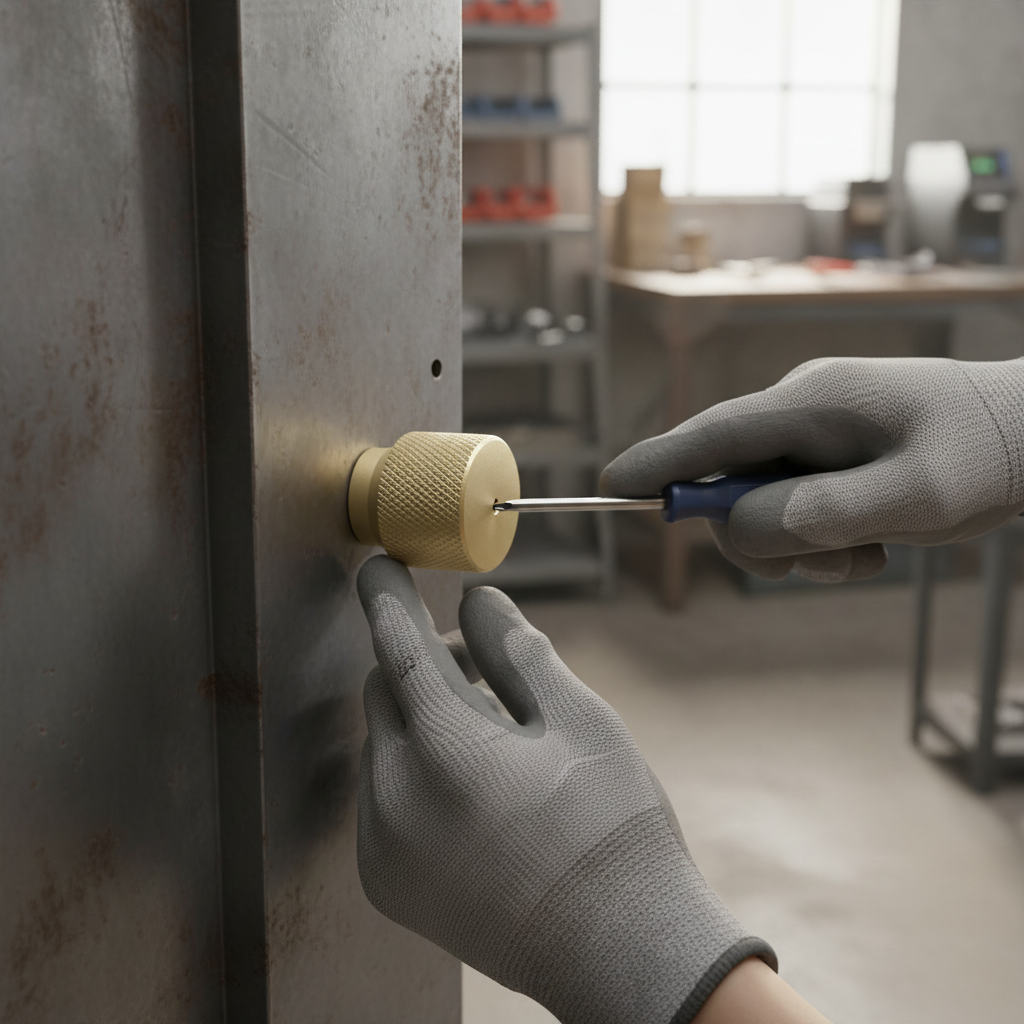 2 Pack Premium Precision Door Knobs - 30mm Knurled Finish