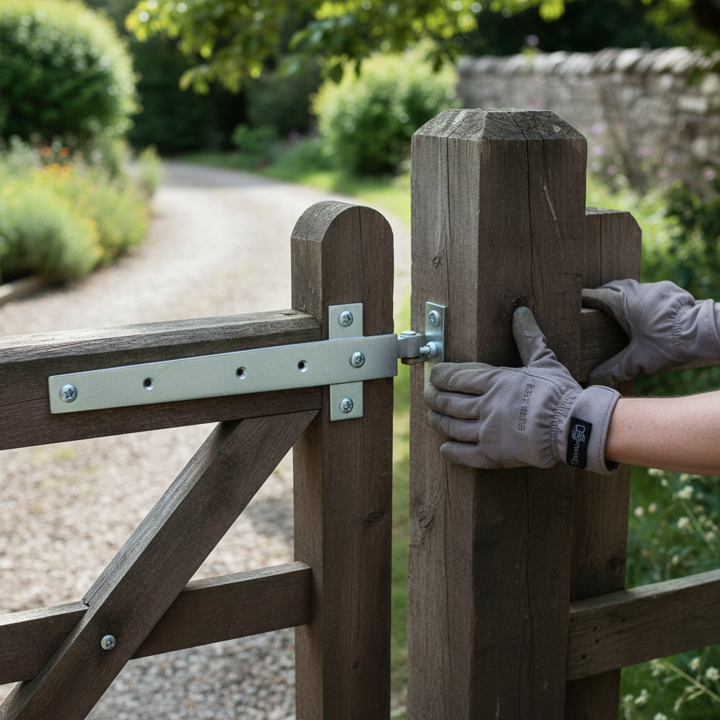 Heavy Duty 300mm Tee Hinges for Outdoor Structures - Zinc Plated