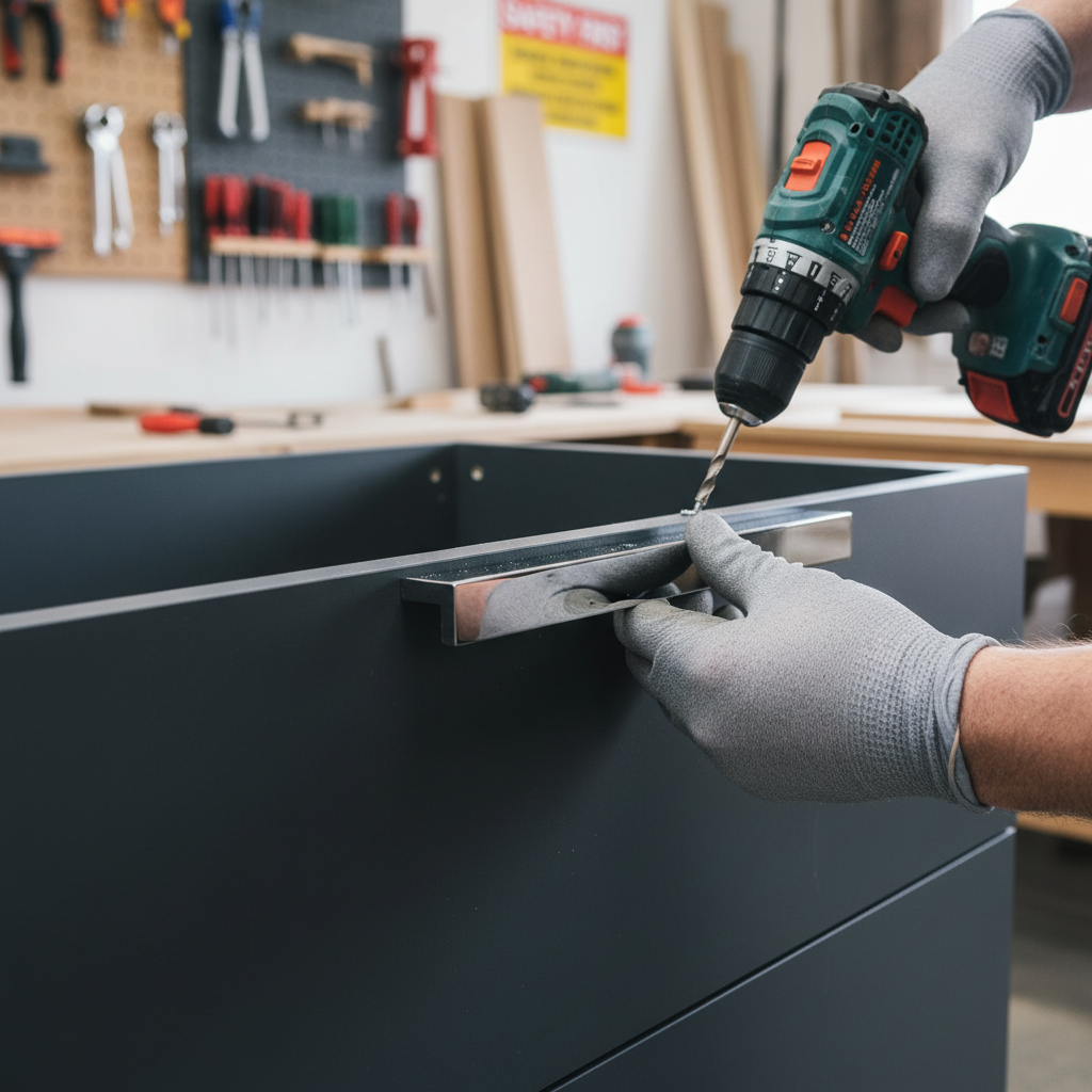 2 Pack Premium L-Shaped Pull Handle 185mm - Chrome Finish