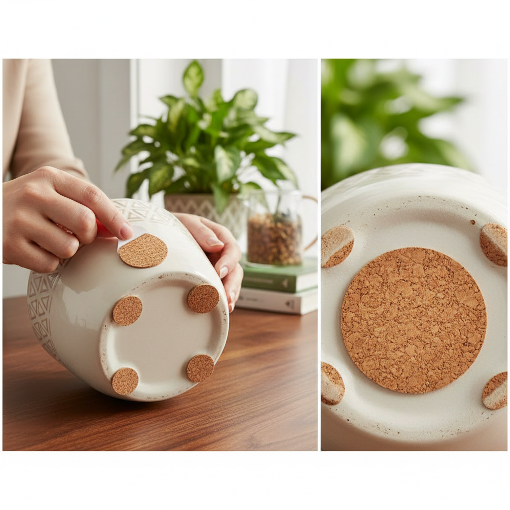 24 Pack Round Cork Pads – 13mm Self-Adhesive Non-Slip Bumpers for Surface Protection