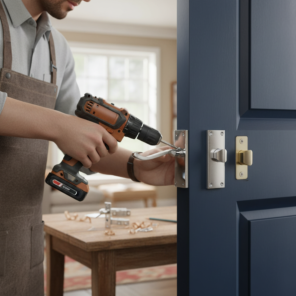 Elegant Victorian-Style Door Handles 112mm Scroll Latch Set - Polished Chrome