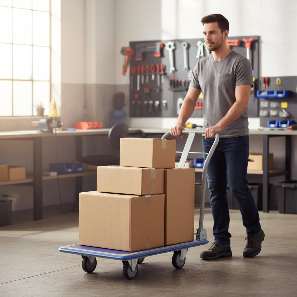 Heavy Duty Platform Cart with 270kg Load Capacity and Non-Slip Surface for Easy Transport